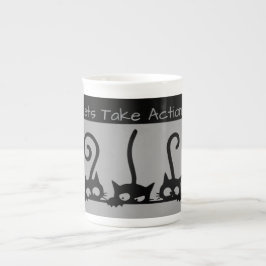 Tasse En Porcelaine Agissons ! , Chats coquins, Bouge de spécialités