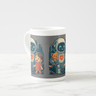 Tasse En Porcelaine AI & Robot Characters – Futuristic Design Collecti