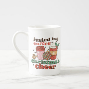 Tasse En Porcelaine Alimenté par Café et Noël