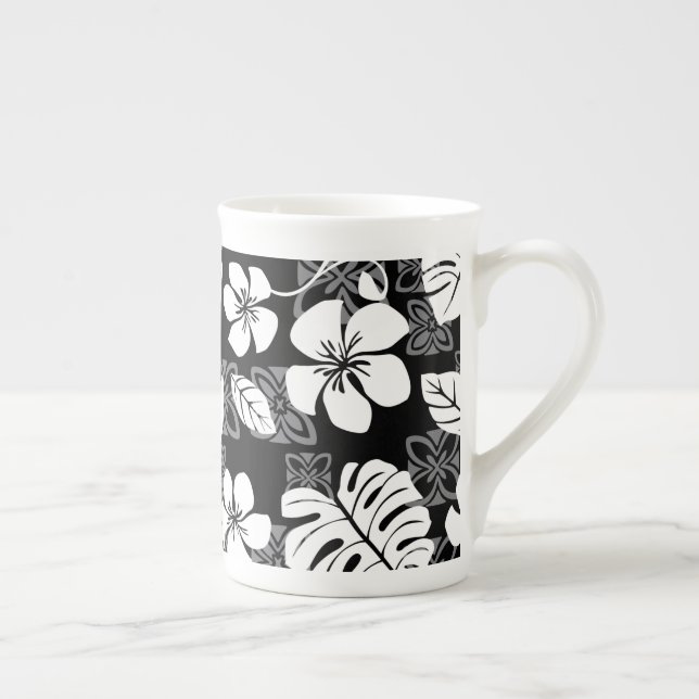 TASSE EN PORCELAINE ALOHA VENDREDI (NOIR) BONE CHINA MUG (Droite)
