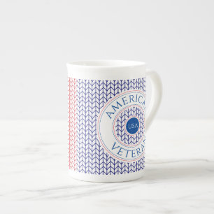 Tasse En Porcelaine AMÉRICAIN VÉTÉRAN Bone China Mug