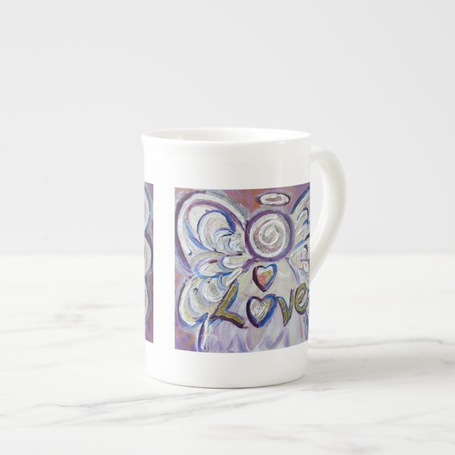 Tasse En Porcelaine Amour Ange Mot Os Chine Mug (Devant droit)