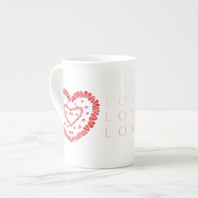 Tasse En Porcelaine AMOUR Bone China Mug (Devant gauche)