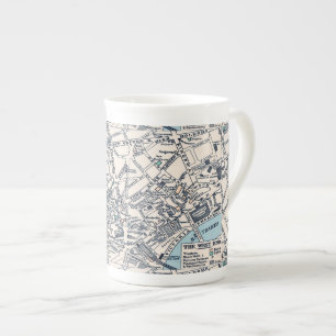 Tasse En Porcelaine Ancienne carte du West End londonien
