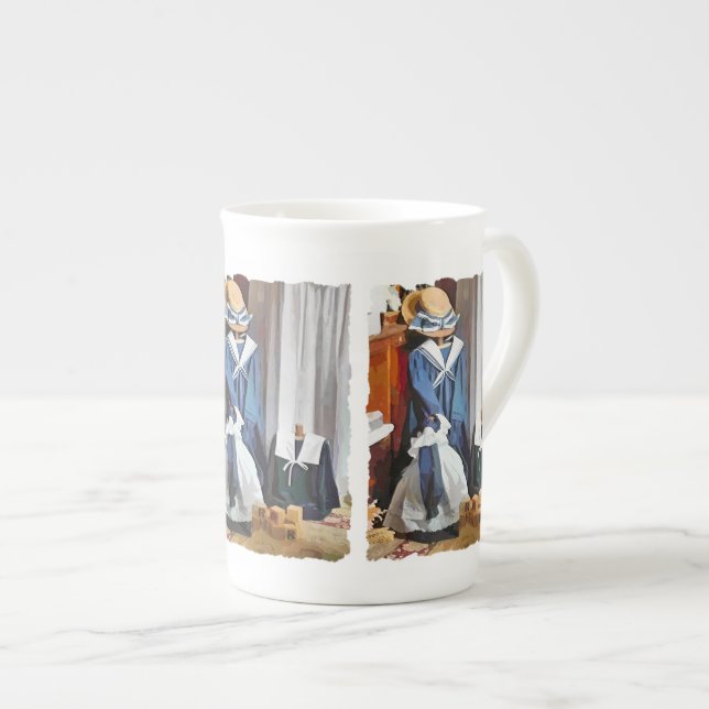 TASSE EN PORCELAINE ANGLETERRE VICTORIENNE (Devant droit)