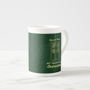 Tasse En Porcelaine Anniversaire de prêtre cinquantième de