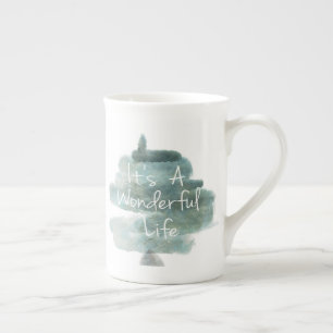 Tasse En Porcelaine Aquarelle c'est une vie merveilleuse