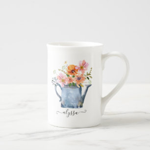 Tasse En Porcelaine Aquarelle peinte à la main Floral