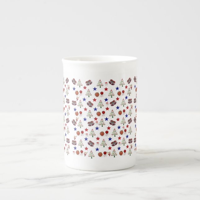 Tasse En Porcelaine Arbres de Noël en Mug de Noël (Devant)