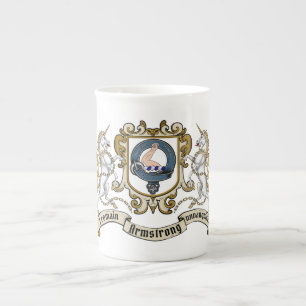 Tasse En Porcelaine Armstrong Clan Badge & Motto