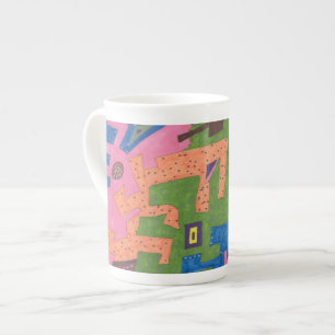 Tasse En Porcelaine Art Abstrait "WildLife"