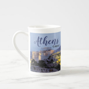 Tasse En Porcelaine Athènes Grèce Voyage Pittoresque