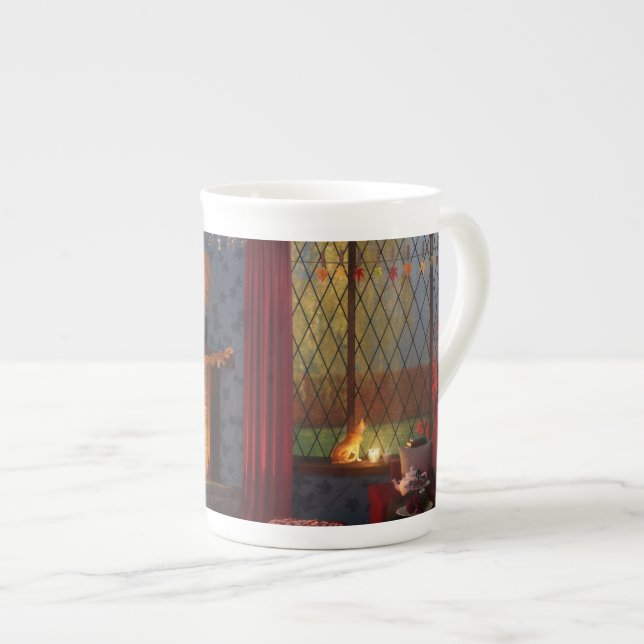 Tasse En Porcelaine Automne Tranquillité Spécialité Mug (Devant droit)
