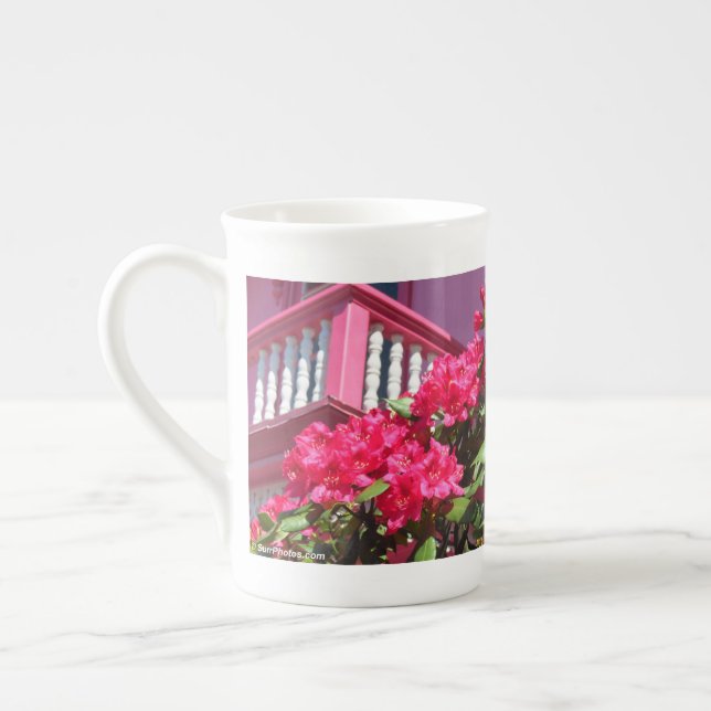 Tasse En Porcelaine Balcon de printemps rose - Vignoble de Martha (Gauche)