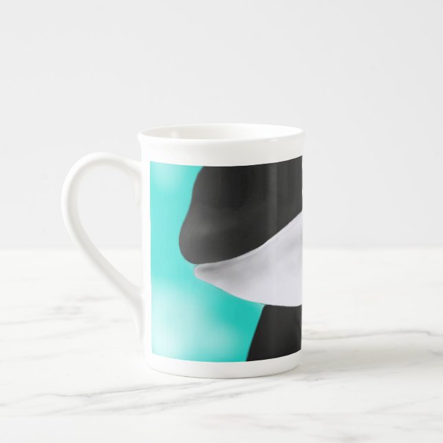 Tasse En Porcelaine Baleine mignonne d'orque (Gauche)