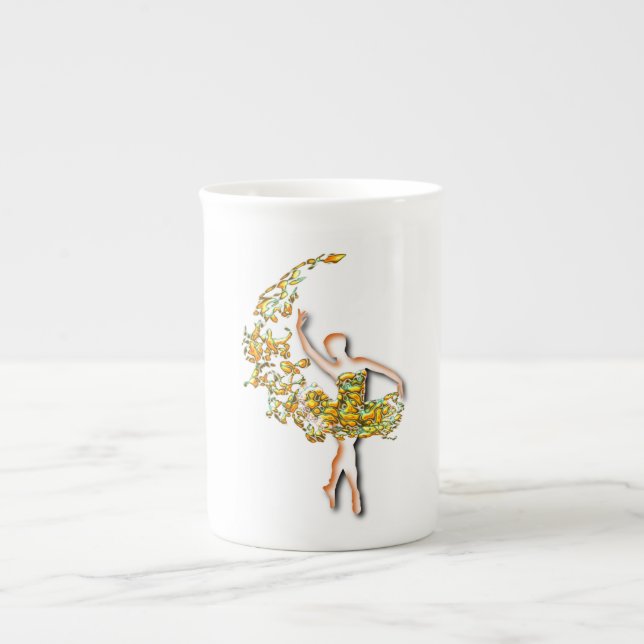 Tasse En Porcelaine Ballerina Mug - Feu Ballet Danseuse Art Design (Devant)