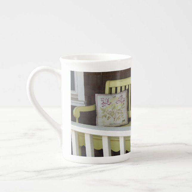 Tasse En Porcelaine Banc Jaune et Coussin - Martha's Vineyard (Gauche)