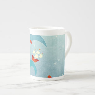Tasse En Porcelaine Bateau à voile Sea Monster