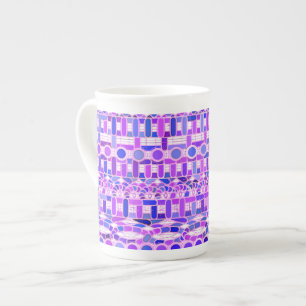 Tasse En Porcelaine Batik tribal - nuances du pourpre violet