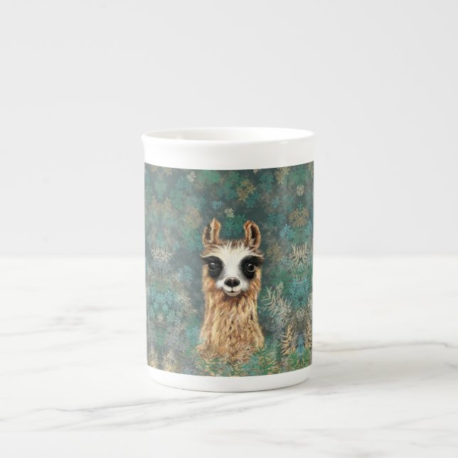 Tasse En Porcelaine Bébé Llama Mug plaisir cadeau - Peinture (Devant)