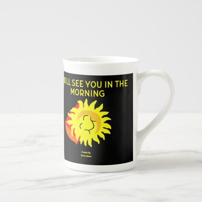 Tasse En Porcelaine Belle canne de soleil de nuit (Droite)
