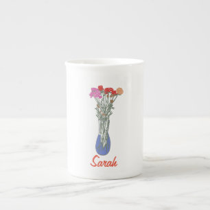Tasse En Porcelaine Belle floraison Illustration Fleur originale