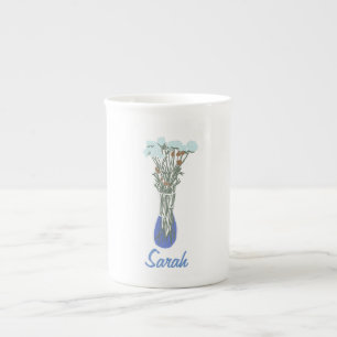Tasse En Porcelaine Belle floraison Illustration Fleur originale