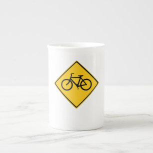 Tasse En Porcelaine Bicyclette pour panneau routier