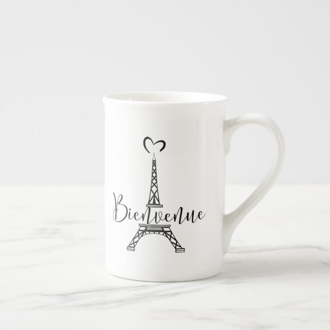 Tasse En Porcelaine "Bienvenue" (Droite)