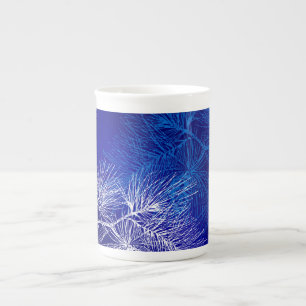Tasse En Porcelaine Blanc bleu Pine vacances Chine Musique