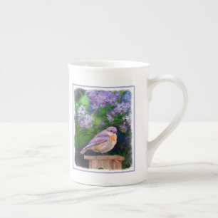 Tasse En Porcelaine Bleuet de l'Est en neige - Photo originale