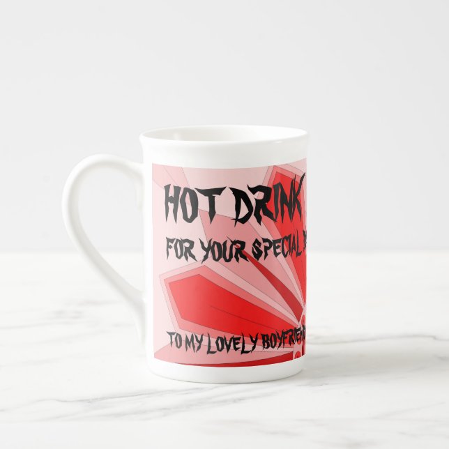 TASSE EN PORCELAINE BOISSON CHAUDE POUR BOYFRIND (Gauche)
