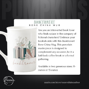 Tasse en porcelaine Bone China Booktrovert