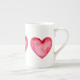 Tasse En Porcelaine Bone China Mug - Un grand coeur rouge