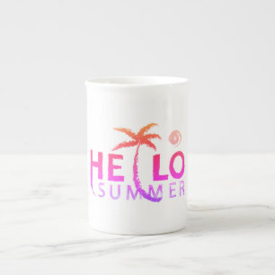 Tasse En Porcelaine Bonjour été