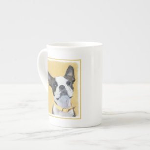 Tasse En Porcelaine Boston Terrier Peinture - Cute Original Chien Art