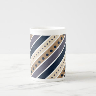 Tasse En Porcelaine Bouchon spécial design motif rayé