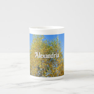 Tasse En Porcelaine Boucles d'automne Sky Dancing - Personnalisées