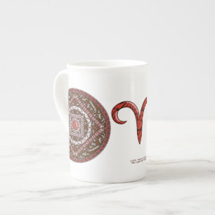Tasse En Porcelaine Boug Spécial Aries Mandala