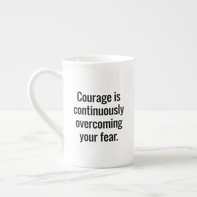 Tasse En Porcelaine Bouge de spécialité Courage (Gauche)