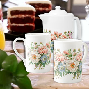 Tasse En Porcelaine Bouquet de Fleurs Moments de Printemps