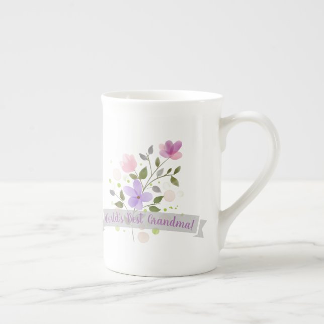 Tasse En Porcelaine Bouquet floral de la meilleure aquarelle de (Droite)
