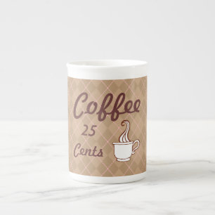 Tasse En Porcelaine Boutique de café rétro