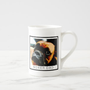 Tasse En Porcelaine Boxe Dog Dad Custom Pet Photo