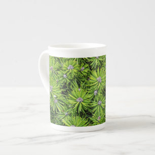 Tasse En Porcelaine branches à feuillage persistant