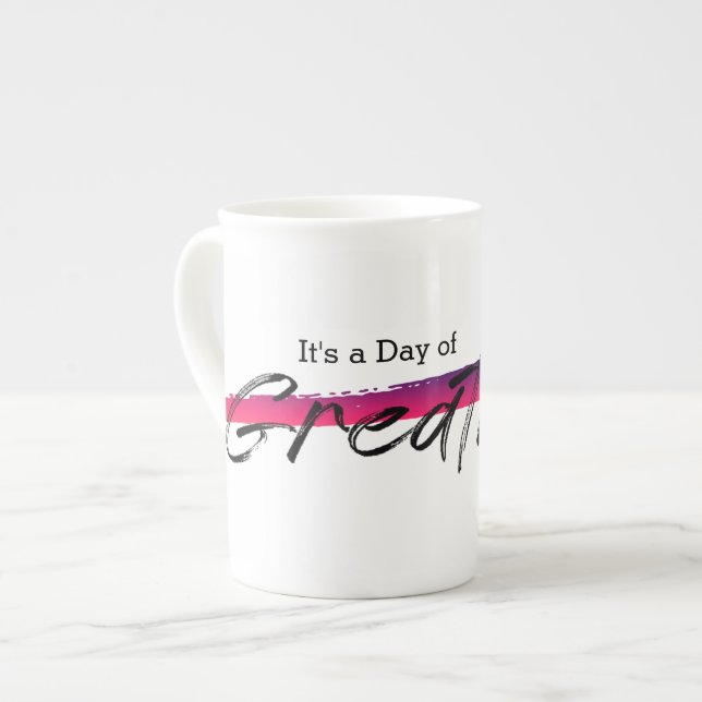 Tasse En Porcelaine Brush Stroke Motivational Citation Spécialité Mug (Devant gauche)