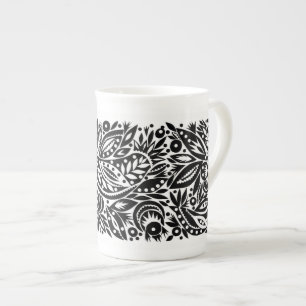 Tasse En Porcelaine BW Oiseaux découpes de l'os Chine Mug