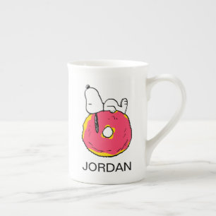 Tasse En Porcelaine cacahuètes Snoopy Donut rose