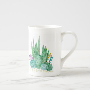 Tasse En Porcelaine Cactus, aquarelle