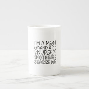 Tasse En Porcelaine Cadeau pour maman infirmière minimaliste et infirm